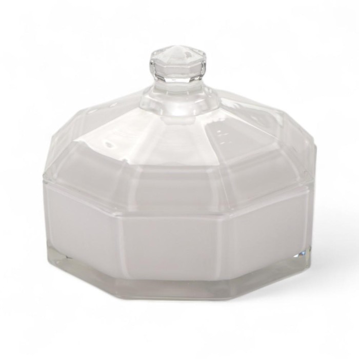 SCATOLA VETRO 12X12CM BIANCA